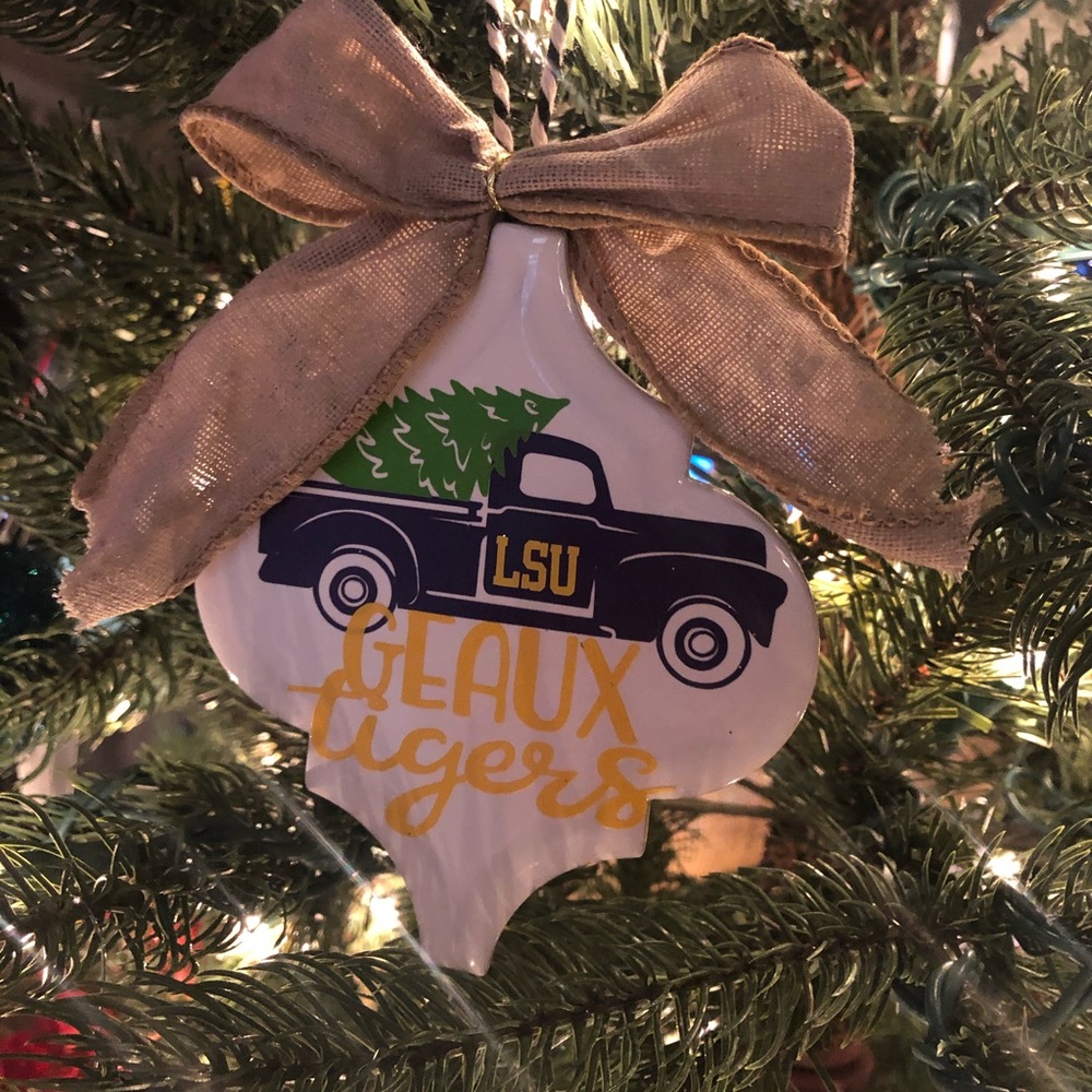 LSU Geaux Tigers Christmas Ornament